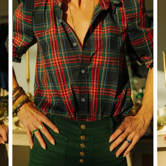 NWT KMJ Botina Black Holiday top - Picture 2 of 3